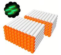 100 pièces de recharge de fléchettes pour Nerf N-Strike Elite Modulus Glow At Dark Bullets - Cadeaux de fête blanche Taille UniqueEVA