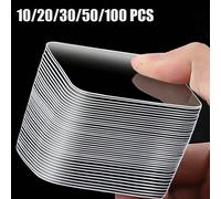 100 pièces de ruban adhésif double face transparent et imperméable, stickers muraux pour salle de bain et décoration de la maison. Ruban double face nano 60*60 mm - Cadeaux de Noël, outils de décorati