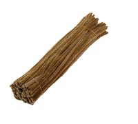 100 pièces de tiges chenille colorées for l'éducation, le nettoyage des tuyaux, les fournitures bricolage pour Créer Toutes Sortes Travaux Manuels(LightCoffee 100pcs)