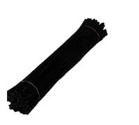 100 pièces de tiges chenille colorées for l'éducation, le nettoyage des tuyaux, les fournitures bricolage pour Créer Toutes Sortes Travaux Manuels(Black 100pcs)