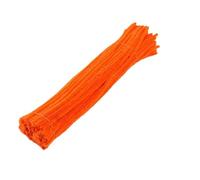 100 pièces de tiges chenille colorées for l'éducation, le nettoyage des tuyaux, les fournitures bricolage pour Créer Toutes Sortes Travaux Manuels(Orange 100pcs)