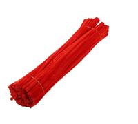 100 pièces de tiges chenille colorées for l'éducation, le nettoyage des tuyaux, les fournitures bricolage pour Créer Toutes Sortes Travaux Manuels(Red 100pcs)
