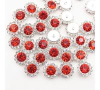 100 pièces de tournesol à coudre sur des cristaux de strass de 8 à 12mm | Strass à griffes de couture for vêtements, embellissements de décoration artisanale(Siam-s,10mm)