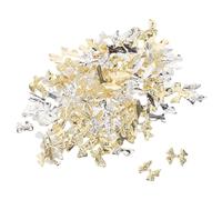 100 Pièces Décorations D’ongles Nœud 3d, Style Kawaii, Flatback | Finition Métallique Brillante, Pose Facile pour Gel, Manucure Maison, Filles et Fans Kawaii
