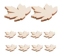 100 Pièces Découpes de Feuilles D’érable en Bois, Lot Rustique | Surface Brute Lisse, Finition Naturelle, pour Scrapbooking, Cartes et -pages, Ambiance Automne