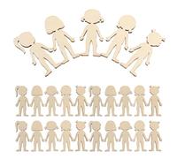 100 Pièces Découpes en Bois, Lot Créatif Beige, Surface Brute | Écoles et Ateliers Manuels, Convient aux Ornements Suspendus et Porte-clés, Bois Robuste, Usage Collectif Style Aléatoire