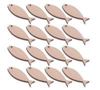 100 Pièces Découpes en Bois Poisson à Peindre | Surface Lisse, Veinage , Accepte Feutres Peinture et Aquarelle, Projets de Groupe, Couleur Café
