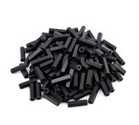 100 pièces d'entretoise filetée hexagonale en nylon noir M3 × 10 mm-M3 13 mm adaptée aux cadres d'équipement et projets de matériel bricolage