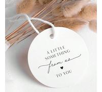 100 pièces d'étiquettes cadeaux avec la mention "Un petit quelque chose de notre part pour vous", étiquettes de remerciement de 4,5 cm/1,77 pouces de diamètre pour mariages, fêtes, événements | Étique