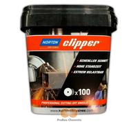 100 pièces disque à tronçonner Norton Clipper A60S inox ø 125 mm dans un seau...