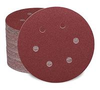 100 pièces Disque de Ponçage 150mm Grain 40/60/80/120/180/240/320/400/600/1000 Grains 6 trous Idéal pour Poncer/Polir/Dérouiller - STEBRUAM