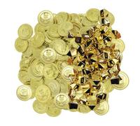 100 Pièces D'Or Pirate, 100 Pièces De Pierres Précieuses, Pièces D'Or En Plastique, Pièces De Jeu Pour Enfants, Pièces D'Or Jouets, Pièces D'Or De Fête Pirate, Pièces D'Or De Décoration De Fête