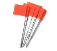 100 Pièces Drapeaux de Signalisation 21 Pouces Tige en Acier | PVC Fluorescent, Résistants aux Intempéries, pour Câbles Enterrés et Limites de Propriété, Usage Utilitaire
