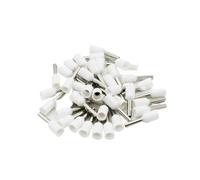 100 pièces E0506 E0508 E7508 E1008 E1508 E2508, embouts isolés, bornier, connecteur de fil d'extrémité de cordon, terminateur à sertir électrique(WHITE,E0506)