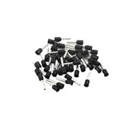 100 pièces E0506 E0508 E7508 E1008 E1508 E2508, embouts isolés, bornier, connecteur de fil d'extrémité de cordon, terminateur à sertir électrique(Black,E4009)