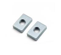 100 pièces écrou carré rectangulaire M3 M4 M5 M6 écrous mince en acier au carbone GB39 profilé en aluminium accessoire curseur bloc écrou fraisé(M5x10x7x4)
