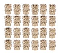 100 Pièces Écrou en Cuivre M2x4x3 Moleté, Insert Fileté