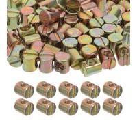 100 Pièces Écrous à Insert Filetés M6 en Acier au Carbone | Connecteurs Croisés Fendus pour Assemblage de Meubles en Bois, Vis de Berceau Incluses, Réparation de Pieds de Chaise