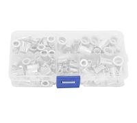 100 pièces écrous à rivets filetés, écrou à rivets en aluminium écrous à tête plate Kit d'assortiment d'écrous à rivets adapté à la plaque métallique