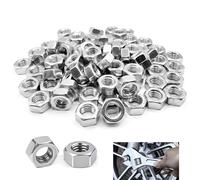 100 Pièces Écrous M6 Hexagonaux Inoxydable, Ecrou M6 Standard DIN 934 ISO 4032, Filetage Métrique Résistant à la Corrosion, Contre Écrou Hexagonal pour Vis Boulons Assemblage Mécanique Industriel