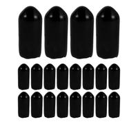 100 Pièces Embout de Serrage-tête en Pvc Noir Lot de Capuchons | Protège-embout pour Bandeau, Remplacement pour Pinces et Anneaux, Usage Maison et Beauté, Finition Résistante