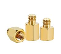 100 Pièces En Laiton Hex Carte Mère Entretoise Mâle À Femelle Support Goujon Vis D'espacement Filetage Métrique Boulons M2M2.5M3M4(3mm(100Pcs),M2.5 (Thread 6mm))
