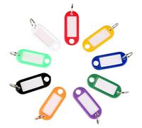 100 pièces en plastique marque étiquette de bagage en plastique étiquette de bagage numéro d'hôtel Classification étiquette porte-clés couleur aléatoire