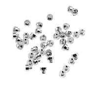 100 pièces/ensemble 6mm roue Rivets remplacement en plastique clou écrous de pneu goujons boulons Rivets for voiture style Tunning jante lèvre décoration pièces de rechange de voiture ( Color : Silver
