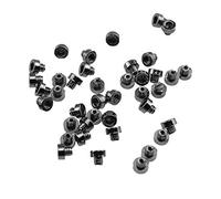 100 pièces/ensemble 6mm roue Rivets remplacement en plastique clou écrous de pneu goujons boulons Rivets for voiture style Tunning jante lèvre décoration pièces de rechange de voiture (Color : Black-