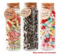 100 Pièces / Ensemble Capsules De Messages Amour Pilule Avec Des Notes Vierges En Papier Roulé, Capsule De Bouteille De Voeu Cadeau De La Saint-valentin Pour Mariage (sans Bouteille) Modèle A,StyleB,S