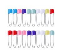 100 pièces épingles de sûreté à tête en Plastique 4/5.3 cm Tissu de Verrouillage de sécurité épingles à Couches pour bébé Aiguille Bricolage marqueur d ' épingle Fourniture de Couture Fournitures de
