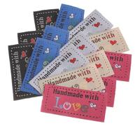100 Pièces Étiquette à Coudre en Coton Rectangle pour Crafters, Style | Tissu Doux, Surface Lisse, Mots Imprimés Nets, pour Écharpes et Shorts, Ateliers, Foires