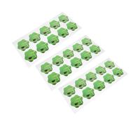 100 Pièces Étiquette Autocollante Fleur Verte en PVC | Identification Visible des Plantes, Forme Pétale, Usage Intérieur, pour Herbes et Paniers Plastiques