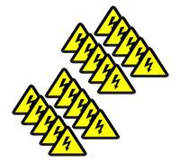 100 Pièces Étiquette D’avertissement Électrique Triangle Jaune Haute | Autocollant Adhésif à Symbole Éclair, pour Panneaux et Portes Techniques, Communication Claire du Risque