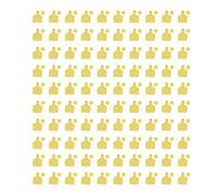 100 pièces étiquette d'oreille de bétail en polyuréthane Jaune Blanc Identification du bétail étiquettes d'oreille pour Vache de bétail