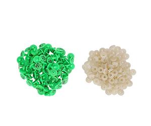 100 pièces étiquette d'oreille de lapin, 001-100 étiquettes d'oreille 0.7in étiquette d'oreille signes marqueur vert de bétail