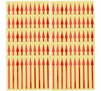 100 Pièces Étiquettes Autocollantes Fléchées Rouges PVC | Adhésif Étanche, Pose Facile, Design Réfléchissant, Repère Directionnel Clair pour Cadrans et Jauges