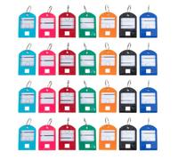 100 Pièces Étiquettes de n Plastique à Rabat avec Anneau | Insert Vierge à Écrire, Usage Multi-objets, pour Usb, Paquet à Dos, Maison et Vestiaires Couleur Aléatoire