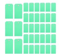 100 Pièces Étiquettes de Valise Vierges en PVC | Usage Polyvalent, Trou Rond Prépercé, Surface Inscriptible, Imperméables, pour Entreprises et Vide-greniers