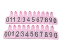 100 pièces étiquettes d'oreille de bétail n° 001-500, étiquettes d'oreille d'animaux de bétail en Plastique pour Vaches chèvres Moutons cochons étiquettes de Boucle d'oreille d'identification Animale