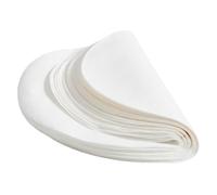 100 Pièces Feuilles Absorbantes D'huile Rondes 20cm en Fibre Composite | Blanches, Usage Polyvalent et Résistant à Chaleur, pour Soupe, Friture et Air Fryer