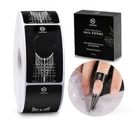 100 Pièces Formes d'Ongles pour Gel Builder - Formes d'Extension d'Ongles en Papier - Autocollants Autocollants pour Ongles Courbés et Pointus - Parfait pour le Nail Art en Gel UV Acrylique (100)
