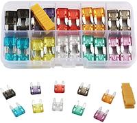 100 pièces fusibles de voiture 2A 3A 5A 7.5A 10A 15A 20A 25A 30A 35A Ampère avec boîte Clip assortiment Auto lame Type fusible ensemble camion Câblage de protection