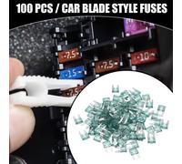 100 Pièces Fusibles Lame de Voiture Universels 1AMP APM/ATM - Protection contre les Courts-Circuits - Voiture, Bateau, Camion, SUV, Camping-Car - Plastique Métal Vert