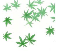 100 Pieces Green Glitter Weed Leaf Paper Green Leaf Confetti Pot Leaves Paper Confetti for 420 Birthday Party Wedding Festival Table Baby Shower Decorations