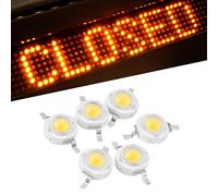 100 Pièces Haute Puissance Puces LED, 1 Watt Intensité de l'émetteur de Lumière SMD Composants Diode Ampoule Lampe Perle Puce Mini Lumière LED pour Ballons Décoration d'anniversaire(Blanc chaud3000K)