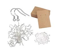 100 Pièces Hypoallergénique Crochet Boucle, Crochets Oreille Argent Sterling 925, Fabrication de Boucles Doreilles Bricolage, Crochet De Boucle D'oreille, pour la Fabrication de Bijoux Faits à la Main