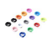 100 Pièces Œillets Métalliques Colorés 6mm pour Vêtements et | Fer, Usage Maison et Loisirs Créatifs, Kit pour Étiquettes et Toile, Applications Variées Couleur Aléatoire
