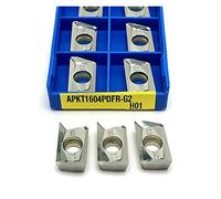 100 pièces Inserts en carbure APKT1604 PDFR G2 H01 outil de tournage en aluminium APKT1604 MA H01 CNC outil de coupe de tour à métal insertion de fraisage(APKT1604 G2 H01)