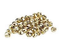 100 pièces Jingle Bells, 6 mm Craft Bells décor de Noël pour Les décorations de fête du Festival de Bricolage Jaune